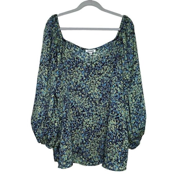 NWT Steve Madden Stevie Textured Ballon Sleeve Blouse 2X - Picture 3 of 8